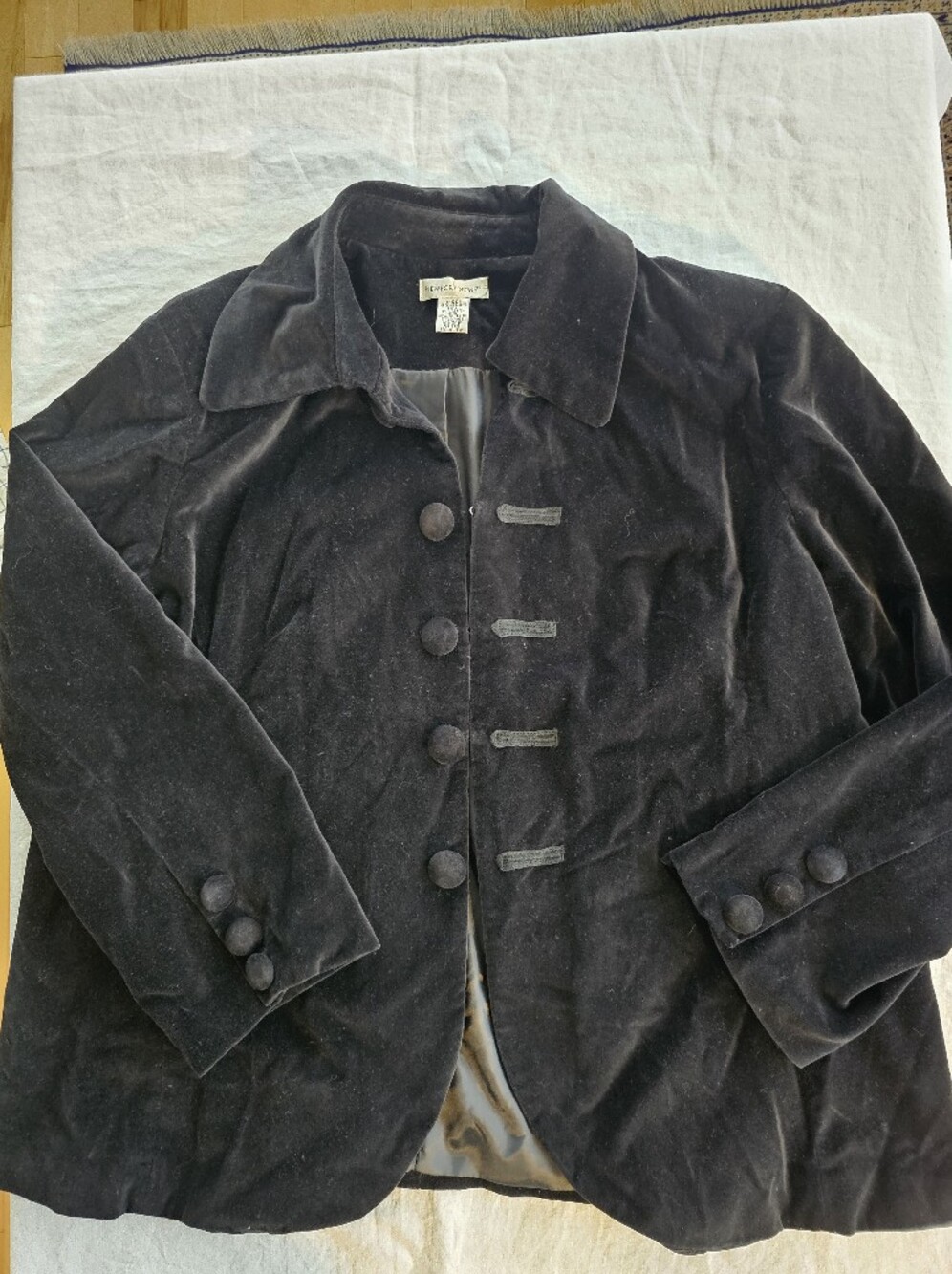 Newport News Black Velvet Blazer Jacket